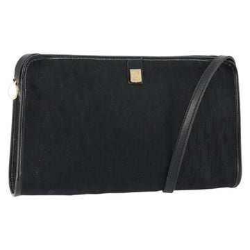 Christian Dior Vintage Trotter Shoulder Bag Canvas Black Canvas Shoulder Bag Bag ()