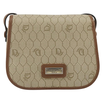 Christian Dior Vintage Honeycomb Flap Crossbody Bag Coated Canvas Beige Canvas Shoulder Bag Bag ()