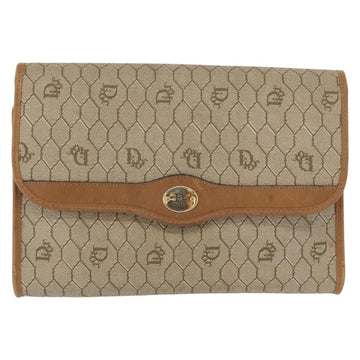 Christian Dior Vintage Honeycomb Chain Canvas Beige Canvas Shoulder Bag Bag ()