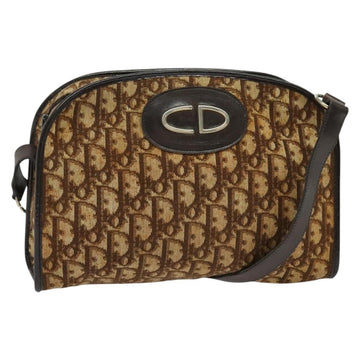 Christian Dior Vintage Trotter Shoulder Bag Canvas Brown Canvas Bag ()