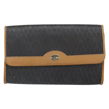 Christian Dior Vintage Honeycomb Chain Canvas Black Canvas Shoulder Bag Bag ()