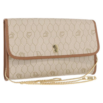 Christian Dior Vintage Honeycomb Flap Crossbody Bag Coated Canvas Beige Canvas Shoulder Bag Bag ()