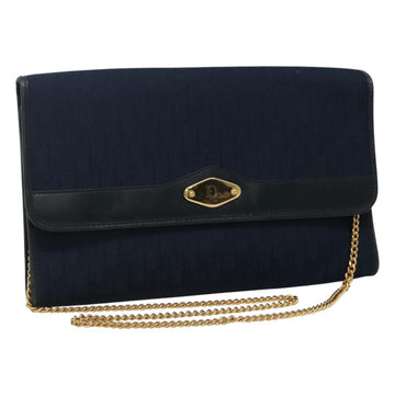 Christian Dior Vintage Trotter Shoulder Bag Canvas Navy Canvas Shoulder Bag Bag ()