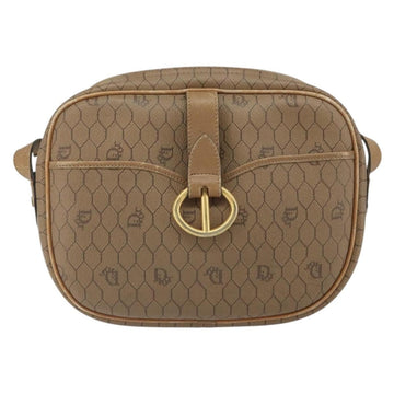 Christian Dior Vintage Honeycomb Shoulder Bag Canvas And Leather Beige Canvas Shoulder Bag Bag ()