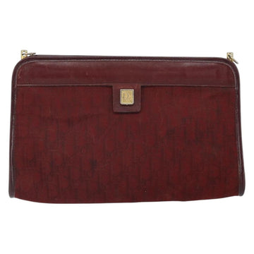Christian Dior Vintage Trotteur Chain Shoulder Bag Canvas Red Canvas Shoulder Bag Bag ()
