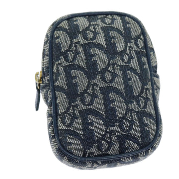 Christian Dior Vintage Trotter Pouch Canvas Navy Canvas Clutche & Pouche Bag ()
