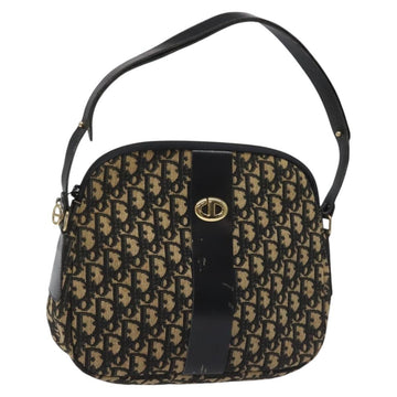 Christian Dior Vintage Trotter Shoulder Bag Canvas Black Canvas Bag ()