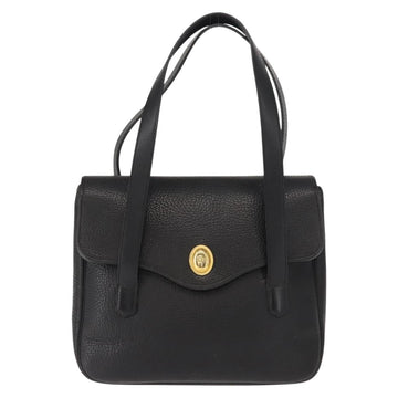 Christian Dior Vintage Cd Handbag Leather Black Leather Handbag ()