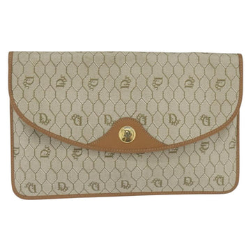 Christian Dior Vintage Honeycomb Clutch Canvas Beige Canvas Clutche & Pouche Bag ()