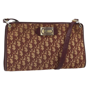 Christian Dior Vintage Trotter Shoulder Bag Canvas Red Canvas Shoulder Bag Bag ()