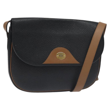 Christian Dior Vintage Cd Flap Shoulder Bag Leather Black Leather Bag ()