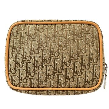Christian Dior Vintage Trotter Pouch Canvas Beige Canvas Clutche & Pouche Bag ()