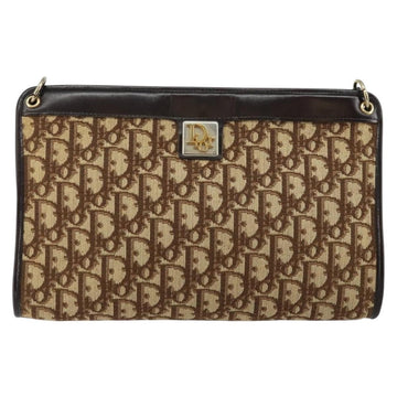 Christian Dior Vintage Trotter Shoulder Bag Canvas Brown Canvas Bag ()