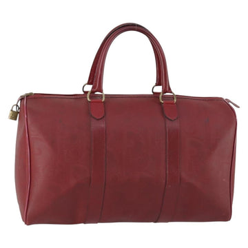 Christian Dior Vintage Trotter Duffle Bag Diorissimo Canvas Red Pvc Travel Bag Bag ()