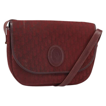 Christian Dior Vintage Trotter Flap Shoulder Bag Canvas Red Canvas Shoulder Bag Bag ()