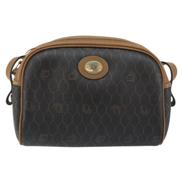 Christian Dior Vintage Honeycomb Shoulder Bag Canvas And Leather Black Canvas Shoulder Bag Bag ()