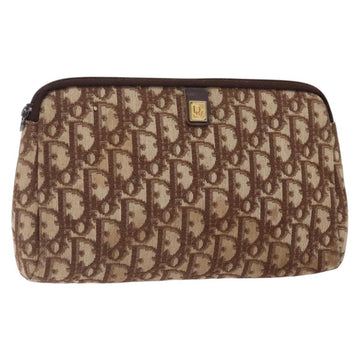Christian Dior Vintage Trotter Pouch Canvas Brown Canvas Clutche & Pouche Bag ()