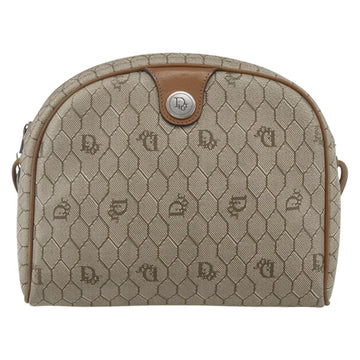 Christian Dior Vintage Honeycomb Shoulder Bag Canvas And Leather Beige Canvas Shoulder Bag Bag ()