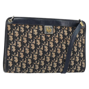 Christian Dior Vintage Trotter Shoulder Bag Canvas Navy Canvas Shoulder Bag Bag ()