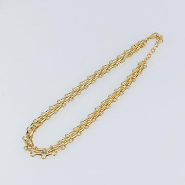 Christian Dior Vintage Cd Clasp Chain Necklace Metal Gold Metal Necklace Jewelry ()