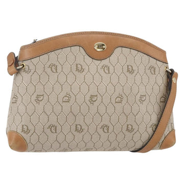 Christian Dior Vintage Honeycomb Shoulder Bag Canvas And Leather Beige Canvas Shoulder Bag Bag ()