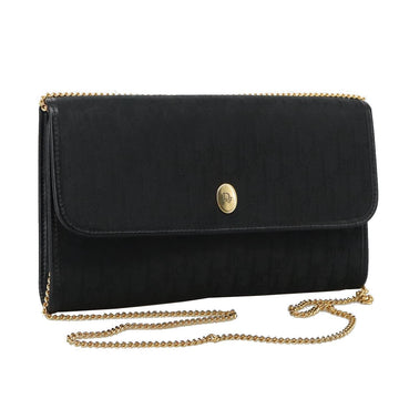 Christian Dior Vintage Trotter Crossbody Bag Canvas Black Canvas Shoulder Bag Bag ()