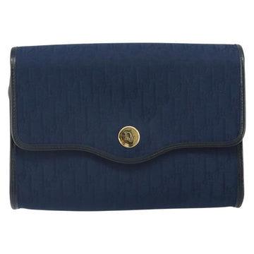 Christian Dior Vintage Trotter Shoulder Bag Canvas Navy Canvas Shoulder Bag Bag ()