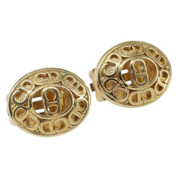 Christian Dior Vintage Cd Clip-On Earrings Metal Gold Metal Earrings Jewelry ()