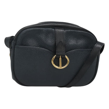 Christian Dior Vintage Flap Crossbody Bag Leather Navy Leather Shoulder Bag Bag ()