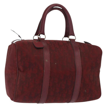 Christian Dior Vintage Trotter Boston Bag Diorissimo Canvas Red Canvas Handbag ()