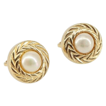 Christian Dior Vintage Clip-On Earrings Metal Gold Metal Earrings Jewelry ()