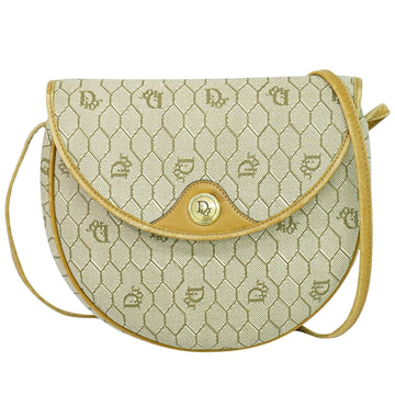 Christian Dior Vintage Honeycomb Shoulder Bag Canvas Beige Canvas Shoulder Bag Bag ()