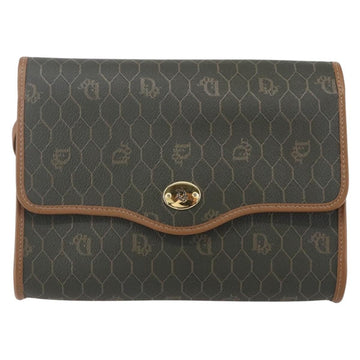 Christian Dior Vintage Honeycomb Flap Crossbody Bag Coated Canvas Khaki Canvas Shoulder Bag Bag ()