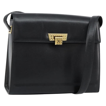 Christian Dior Vintage Shoulder Bag Leather Black Leather Shoulder Bag Bag ()