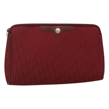 Christian Dior Trotter Pouch Canvas Red Canvas Bag ()