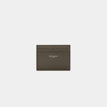 Saint Laurent Paris Card Case Smooth Light Musk Leather