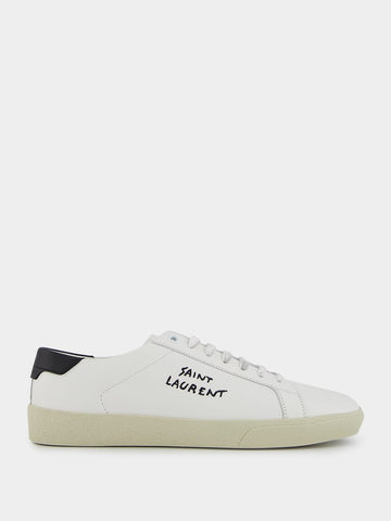 Logo-Embroidered Low-Top Sneakers