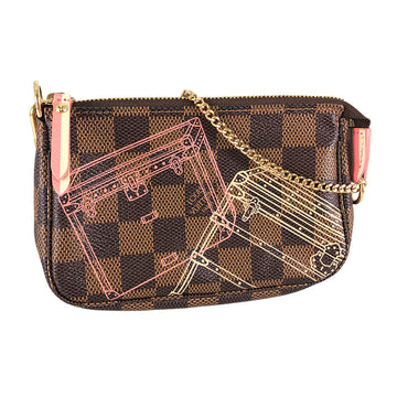 LOUIS VUITTON Damier Ebene Mini Pochette Accessoires N41433 Pouch