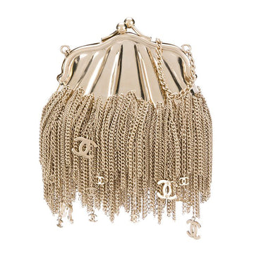 Gold Chain Tassel Shell Coin Purse