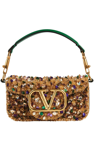 Small Locò Embellished Leather Shoulder Bag
