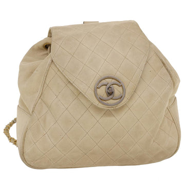 Top Quality Chanel Leather Skin Matelasse Backpack White CC Auth am1922gA