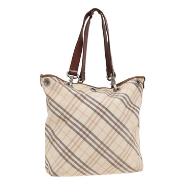 Burberry Nova Check Tote Bag Nylon Beige Pink Auth ti1804