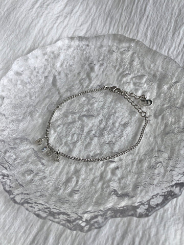 Christian Dior Logo Motif Bracelet Silver Vintage iwy7ym