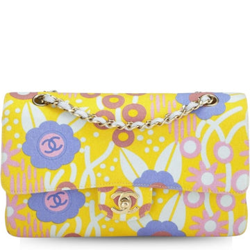CHL MEDIUM CLASSIC FLAP SHOULDER BAG YELLOW 10IN/25.4CM