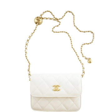 CHL WALLET ON CHAIN BAG WHITE
