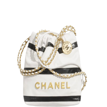 CHL 22 MINI BAG WHITE AND BLACK 7.8 INCHES/20 CM