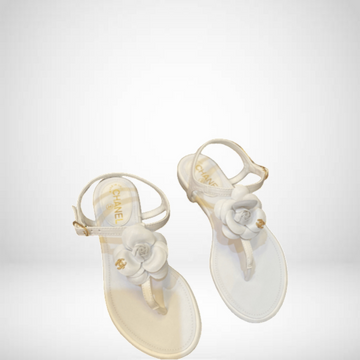SANDAL CHL JELLY RUBBER CAMELLIA WHITE SANDALS