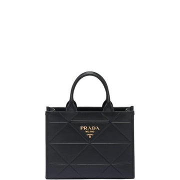 PR MEDIUM LEATHER HANDBAG BLACK 29CM 1BA379ASKF0002VOCO