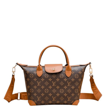 LUV TOTE BAG MONOGRAM CANVAS BROWN 26CM