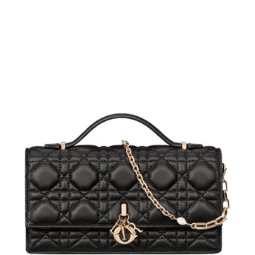 MISS DIR MINI BAG BLACK CANNAGE LAMBSKIN